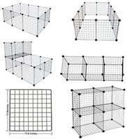 LANGXUN 16pcs Metal Wire Storage Cubes Organizer