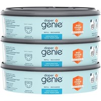 Diaper Genie Unscented Round Refill, 3CT Pack