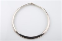 Sterling Silver Italian Thick Omega Necklace