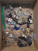 Sterling Silver & Costume Jewelry Flat Lot