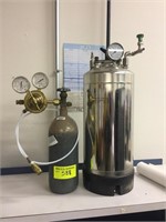 (2) TANKS, CO2 BOTTLE W/ GAUGES