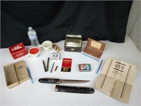 DECORATIVE SWORD, OLD SPICE SHAVING ITEMS &