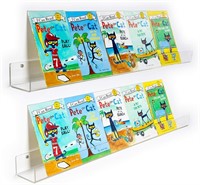 NIUBEE Kids Acrylic Floating Bookshelf  2 Pack