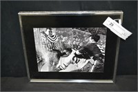 Gordie Howe Crashes Referee Framed Picture 8x10