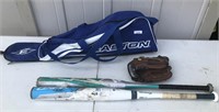 Easton Bag, Bats, Mitt