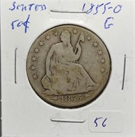 S: 1855-O G/VG SEATED LIBERTY HALF DOLLAR