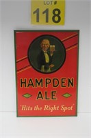 Vintage Metal Beer Sign 8x11 - Hampden Ale