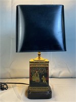 Oriental Vintage Metal Tin Table Accent Lamp
