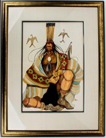 Art Mary Hudgins Native American Figural Painting
