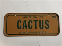 1973 Arizona Mini License Plate Cactus