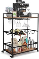 $70  Serving Cart, 3-Tier, Wine Rack, Modern.