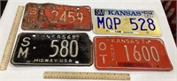 4 Kansas License Plates