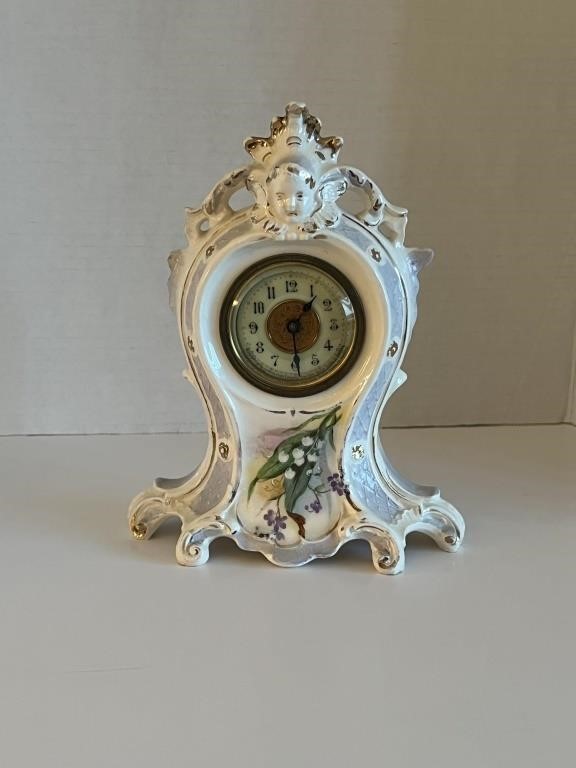 Royal Bonn Antique Porcelain Mantel Clock*See