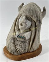 Hand Carved Native American Marble Sculpture Art