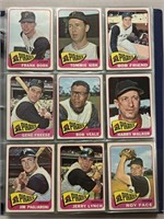 (200) 1965 TOPPS BASEBALL CARDS