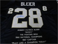 NOTRE DAME ROCKY BLEIER SIGNED JERSEY JSA COA