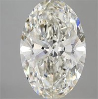Igi Certified Oval Cut 7.09ct Si1 Lab Diamond