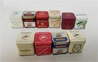 Lot Of 10 Vintage Small Square Tobacco Tins