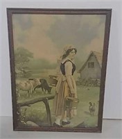 The Milkmaid framed print