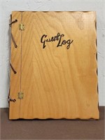 Wood Guest Log Book