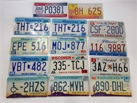 14 Vintage License Plates