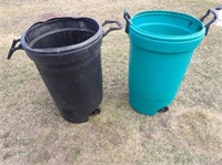 (2) Rubber Maid Garbage Cans w/o Lids