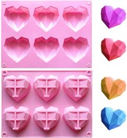 Pink Diamond Heart Silicone Mold