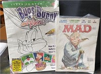 Looney Toons Drawing Book & Vintage MAD Magazine