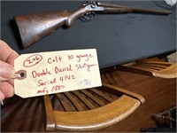 1880 COLT 10 gauge double barrel shotgun