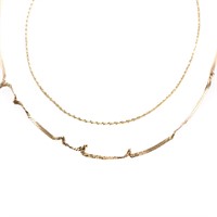 A Pair of Lady's 14K Gold Chains