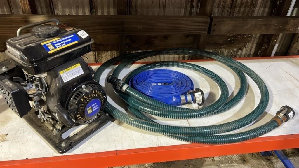 1" Water Transfer Pump with Suction Hose and