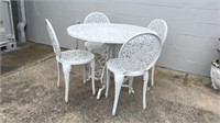 Aluminum Patio Table & 4 Chairs