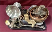 Lot Of Metal Items: Horse Figures, Kitchen Utensil