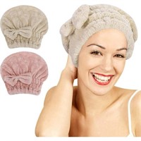 standard  2PCS Homelove Microfiber Hair Towels  Pi