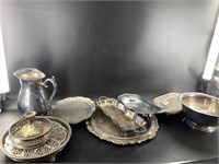 Large lot of misc. silver-plate