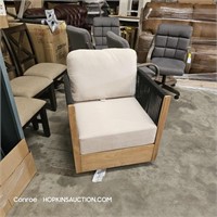 nEW Aniston Teak Swivel Patio Chair with Sunbrella