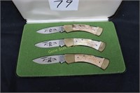 Gunfighter Series- Set of 3- Parker Knives w/ Box