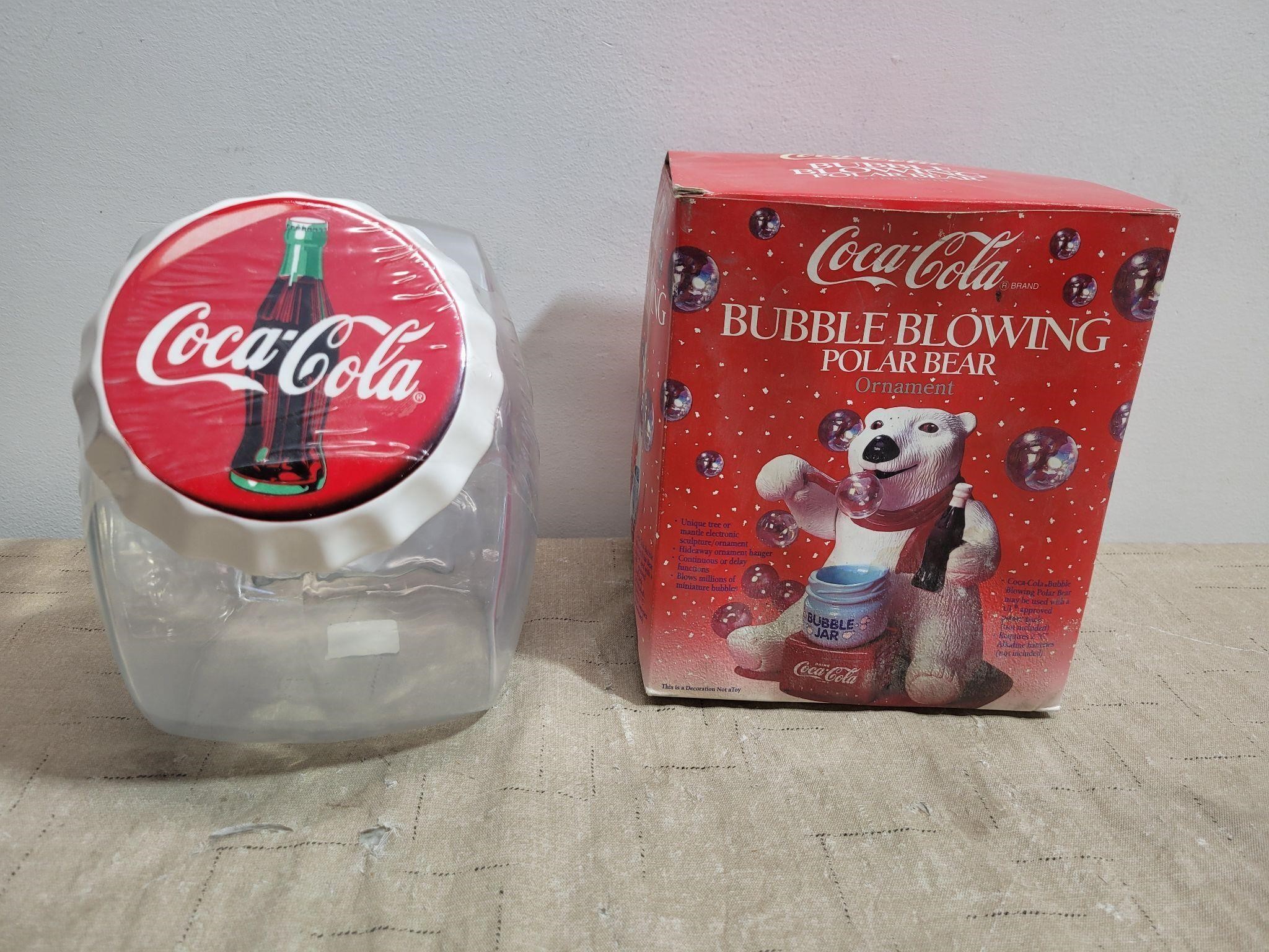 Coca-Cola Cookie Jar, Bubble Blowing Bear Ornament