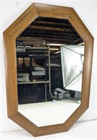 Octagon Oak Wall Mirror