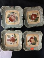 4 PAMELA GLADDING APPETIZER PLATES - 5 X 5 “