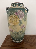 Antique Pottery Mirage Vase Mosaic Flower 12 1/2”