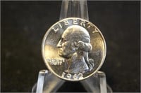1962 Uncirculated Washington Silver Quarter