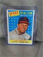 Vintage 1959 Topps Stan Musial All-Star Card