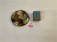 Vintage Compact Mirror & Pill Case