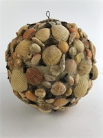 Large Handmade Seashell Hanging Ornament Ball