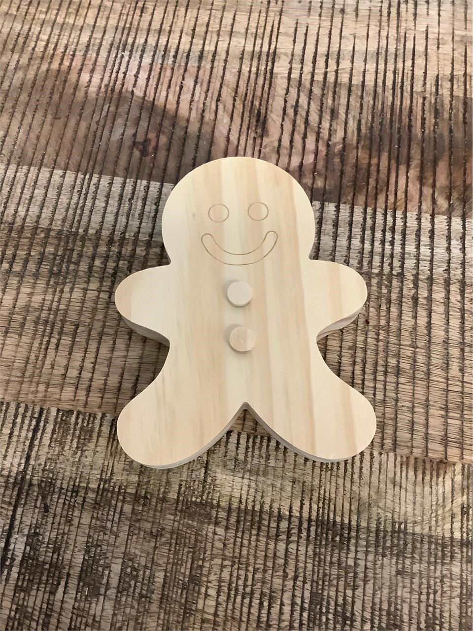 $3  wooden gingerbread man