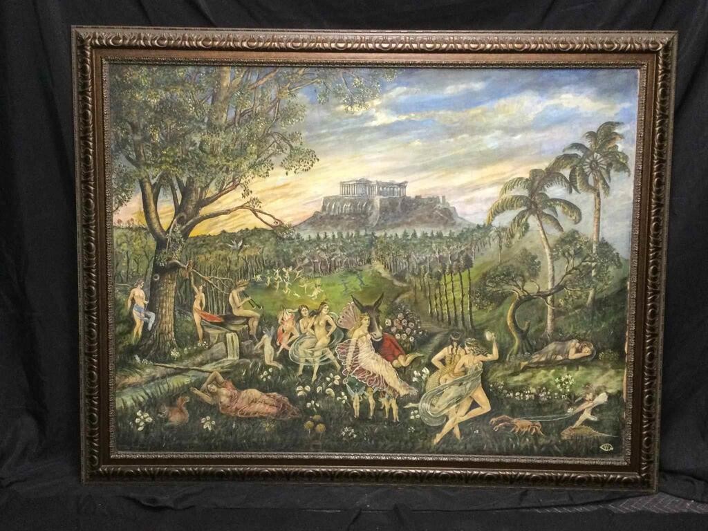 Signed Painting On Board based on A Midsummer