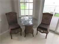 Wicker Table w/ 2 Chairs