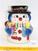 Small Snowman cookie jar; measures approx. 6 1/2