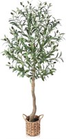 SOGUYI Artificial Olive Tree 4ft Tall Fake Plant